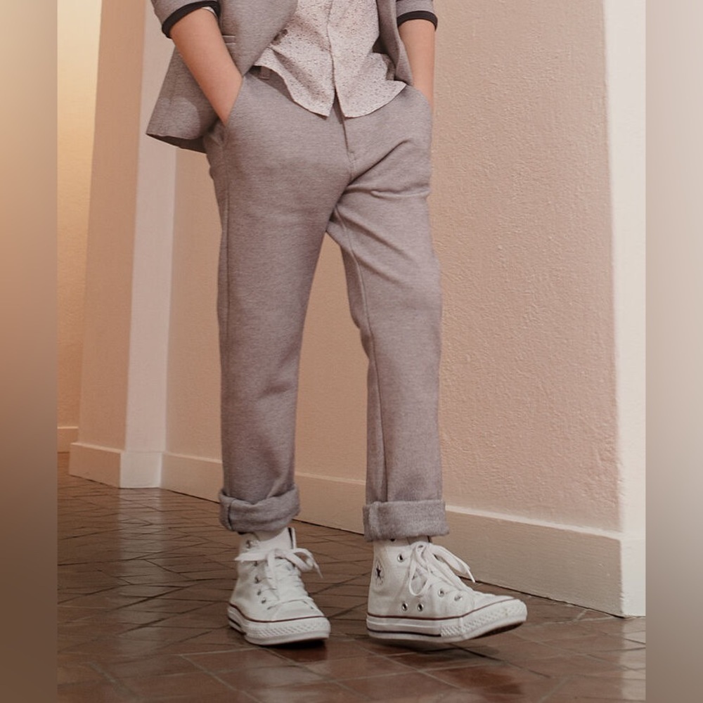 IKKS Boys Semi-Plain Trousers Pants Dressy Navy NWT